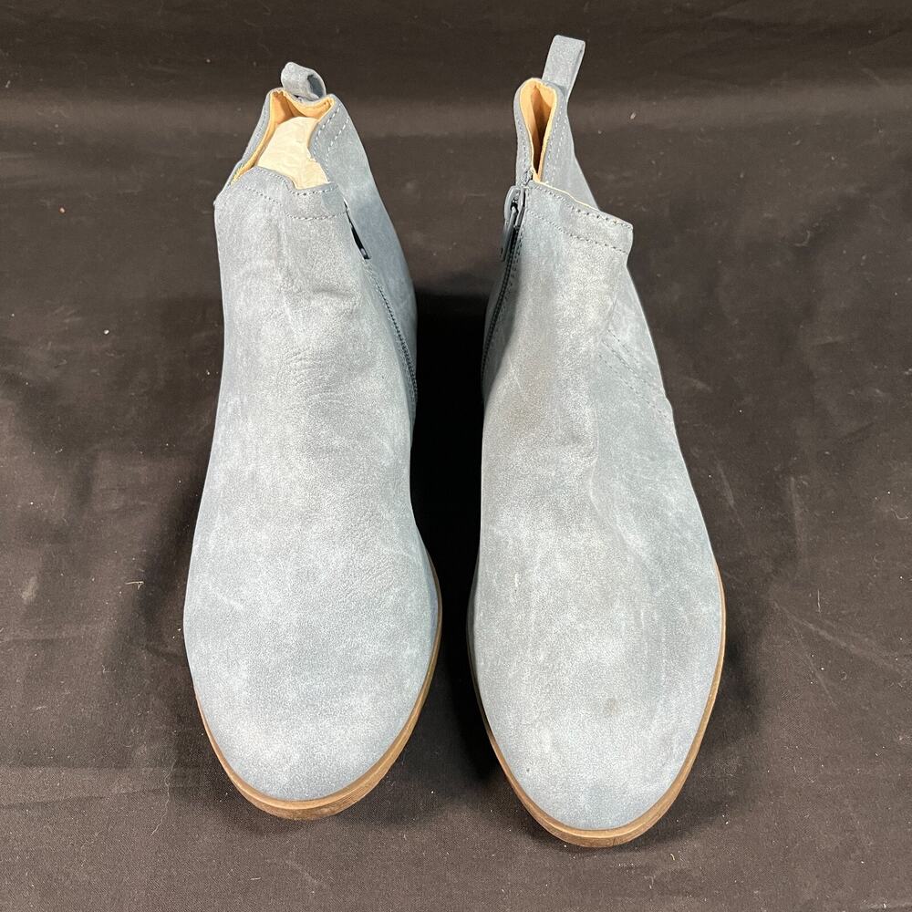 JG Women Light Blue Faux Suede Ankle Boots Size 8.5
